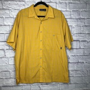 Patagonia Yellow plaid button down shirt L
